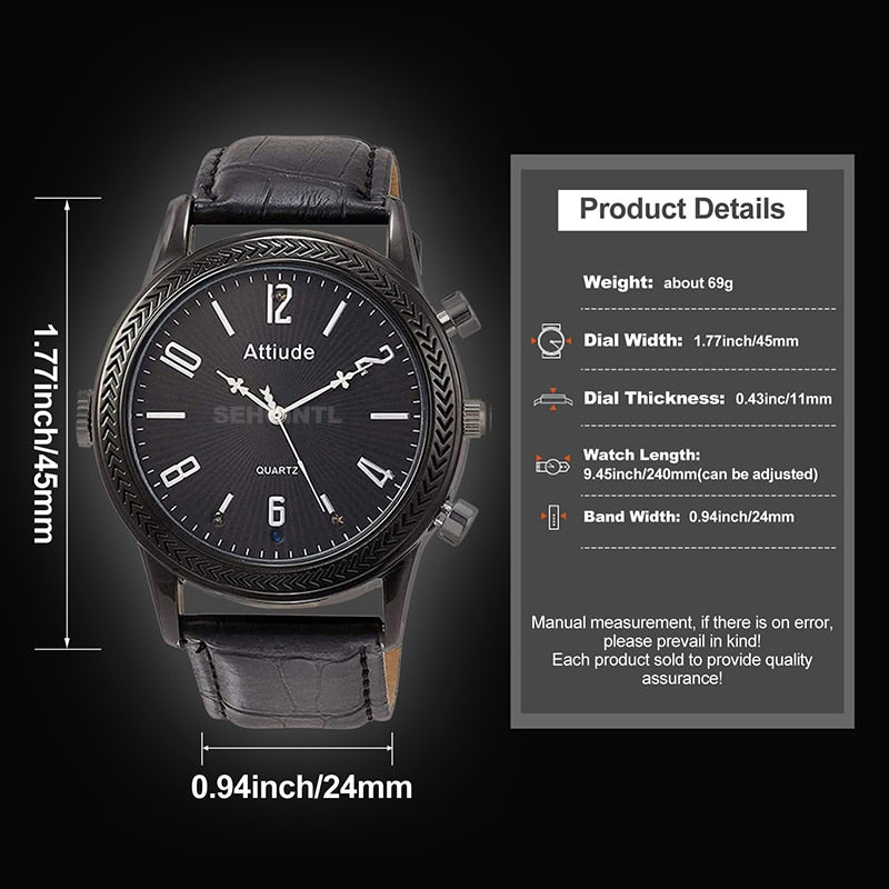 SEHOINTL Full HD 1080P Mini Camera Watch with IR NightVision Motion Detection Wireless