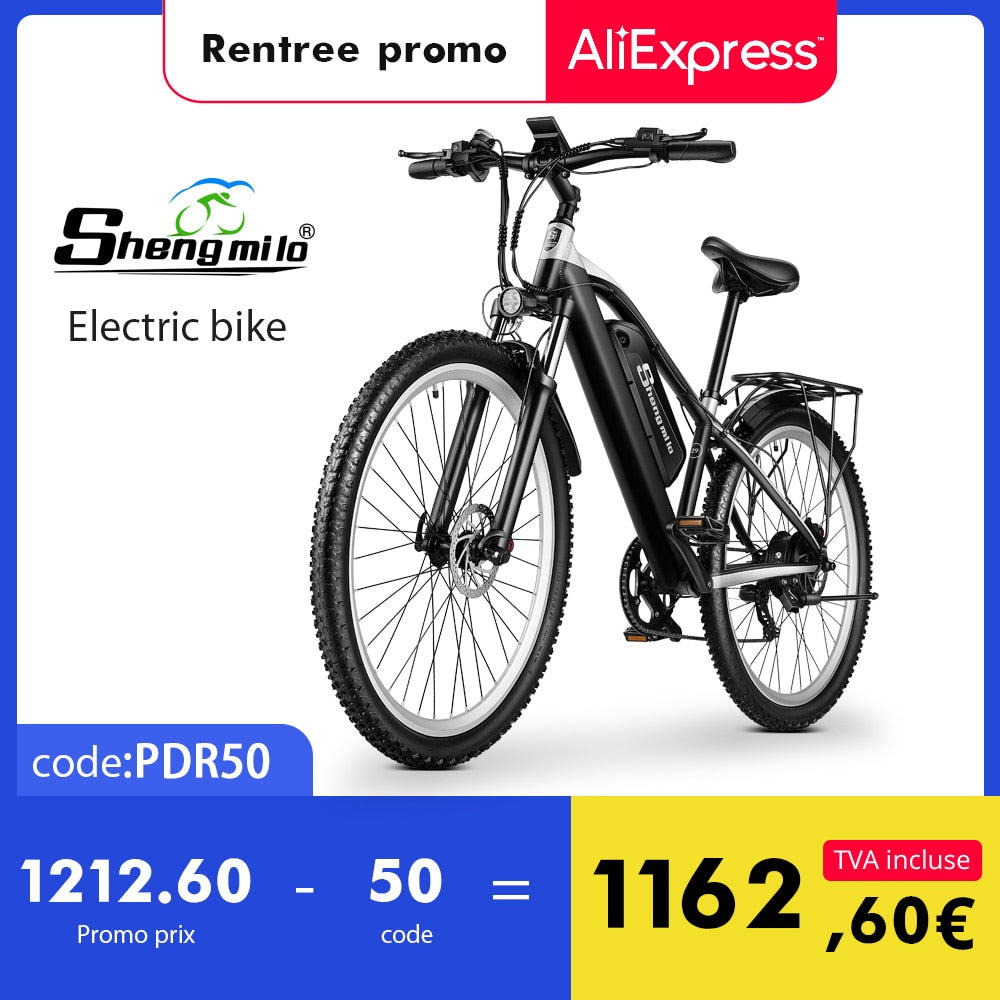 Shengmilo M90 Electric Bicycle 500W e bike men Mountain29 inch Adult Electric bike Off-road 48V17Ah City