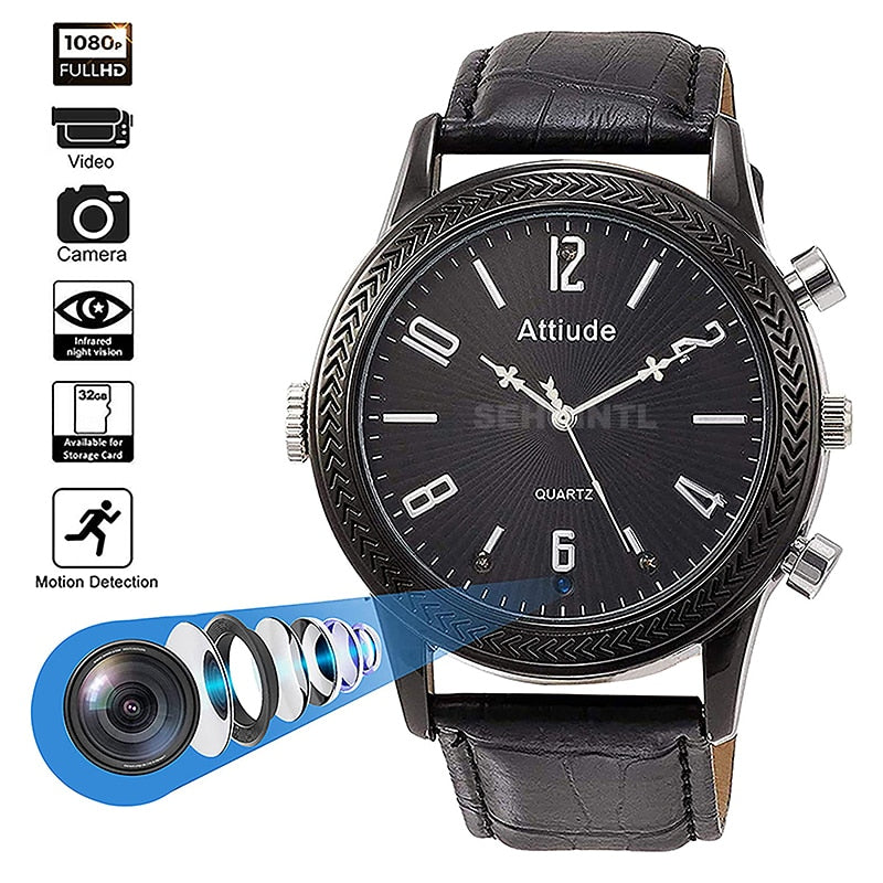 SEHOINTL Full HD 1080P Mini Camera Watch with IR NightVision Motion Detection Wireless