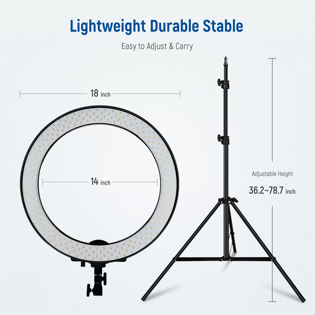 Neewer 18-inch Outer Dimmable SMD LED Ring Light Lighting Kit  for Camera Photo Shooting