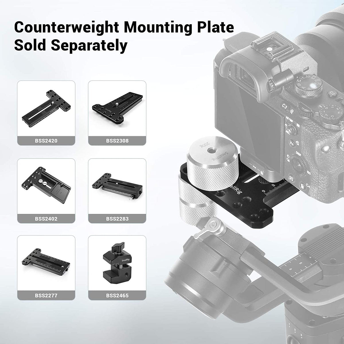 SmallRig DSLR Camera Removable Counterweight (200g) DJI RS 2/ RSC 2 / RS 3/ RS 3 Pro