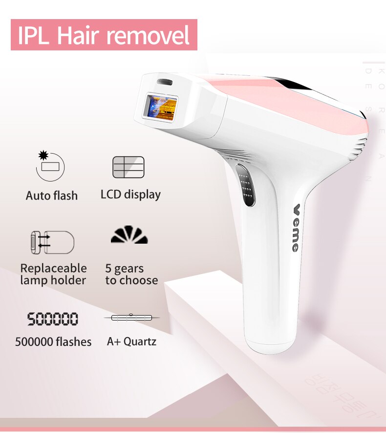 VEME 2 in1 IPL Depiladora Laser Hair Removal Machine Epilator 1000000 Flashes