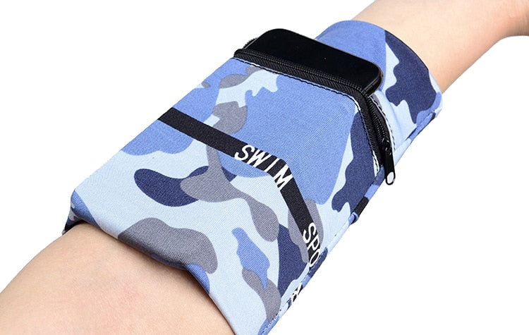 Mini Wristband Sport Bag Gym Wrist Pouch Cycling Badminton Tennis Sweatband Zipper