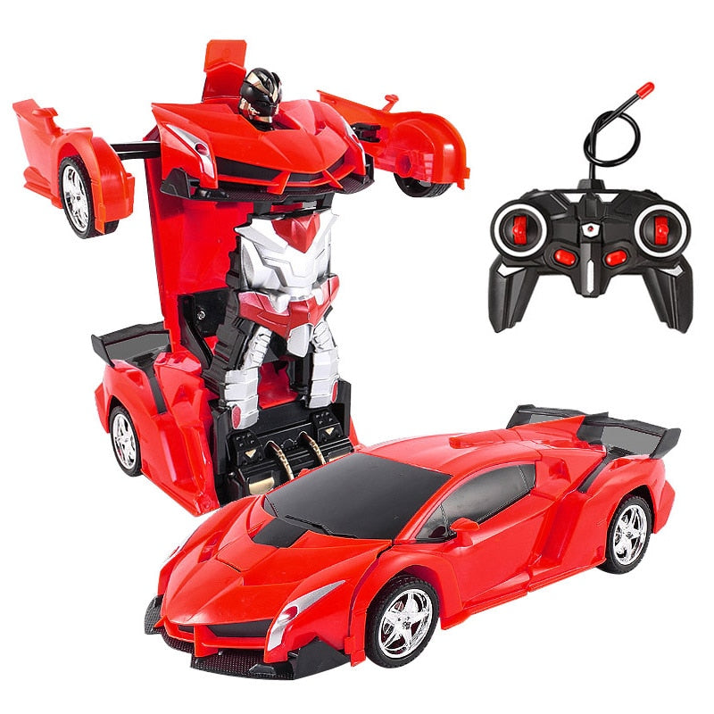 RC Car Transformation Robots Sports Vehicle Model Robots Toys Remote Cool