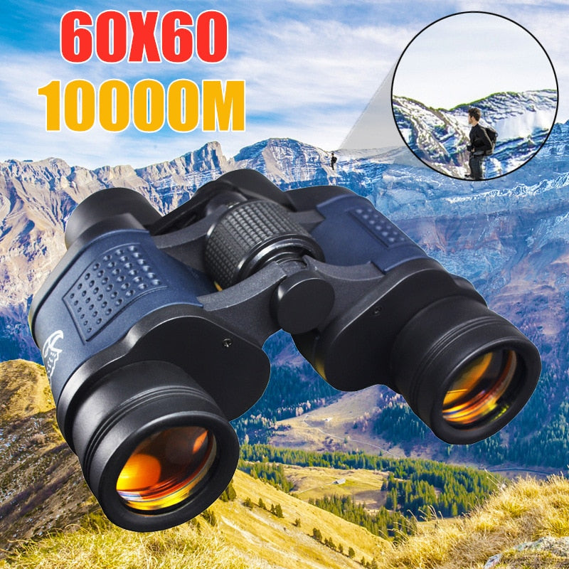 60x60 High Power Binoculars With Coordinates BAK4 Portable Telescope LowLight Night Vision