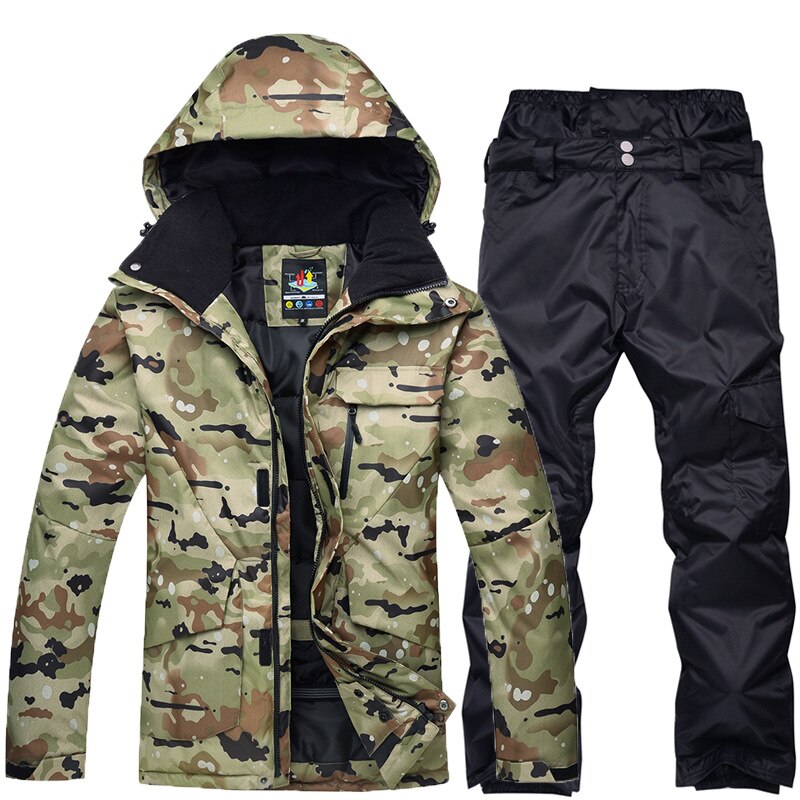 New Mens Camouflage Ski Suit Waterproof Breathable Snowboard Jacket Winter Snow