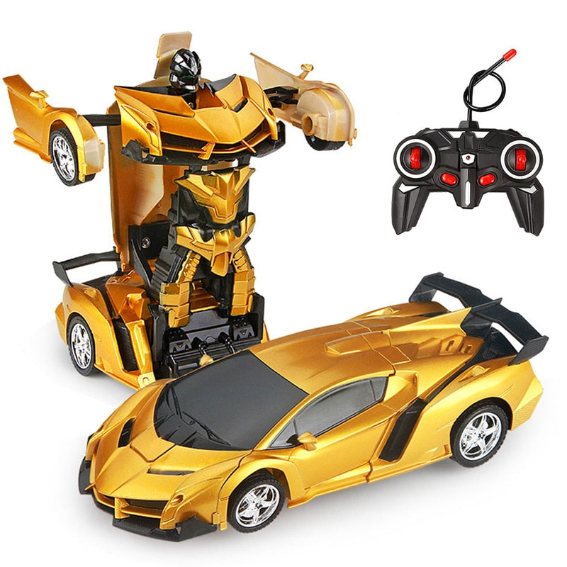 RC Car Transformation Robots Sports Vehicle Model Robots Toys Remote Cool