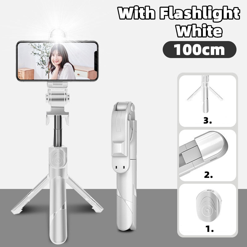 Wireless Selfie Stick Bluetooth Compatible Foldable Mini Tripod For Phone