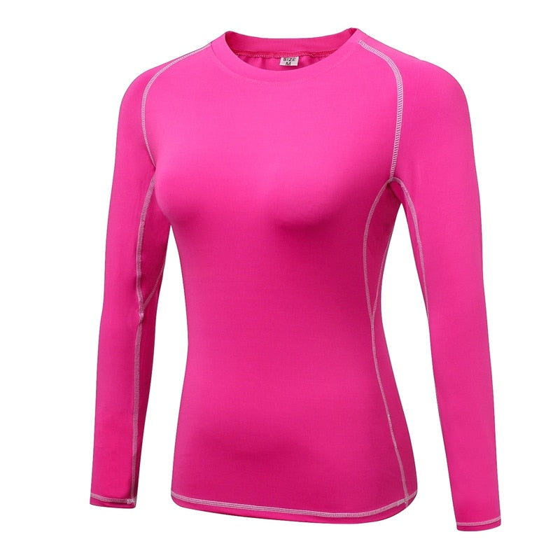 New Women Gym Casual Yogawear Yoga Shirts Long Sleeve Workout Tops Fitness