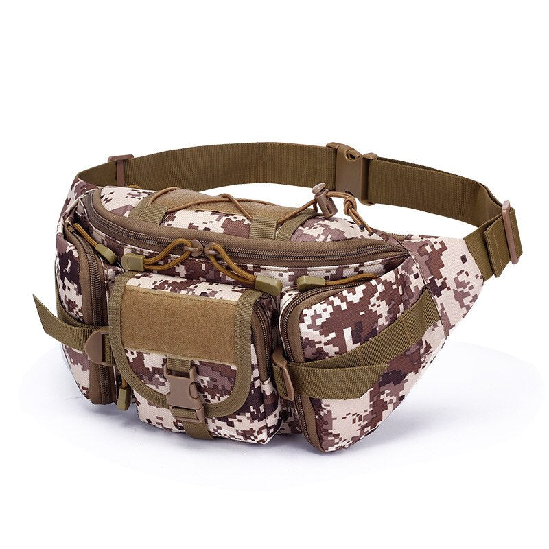 Tactical Waist Bag Fishing Pouch Outdoor Hiking Large-Capacity Waterproof Utility Pouch