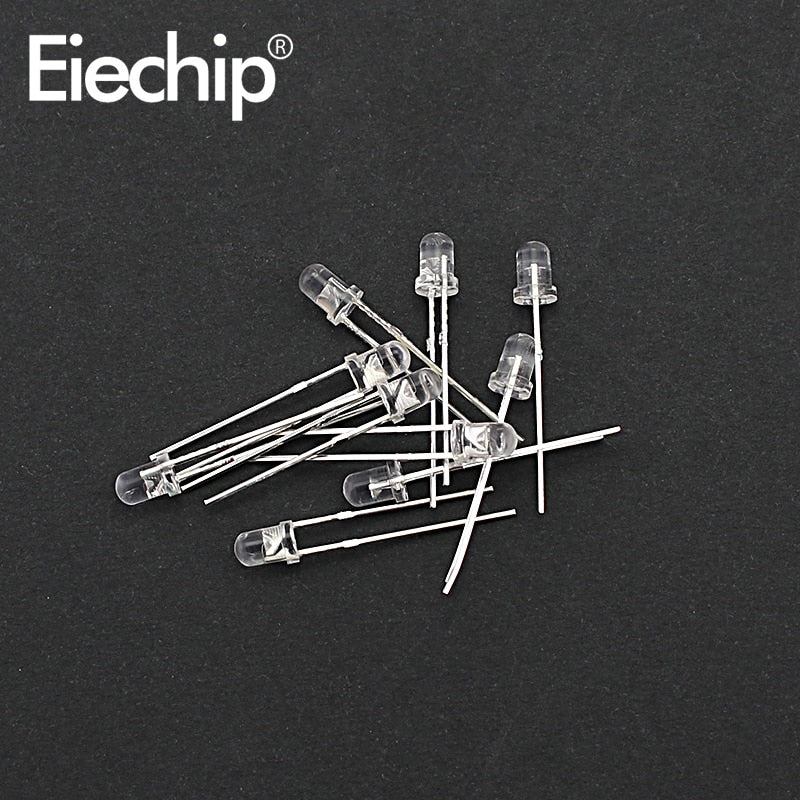 3mm 5mm LED Diode Assorted Kit, White Green Red Blue Yellow OrangeDIY led lights Diodes electronic