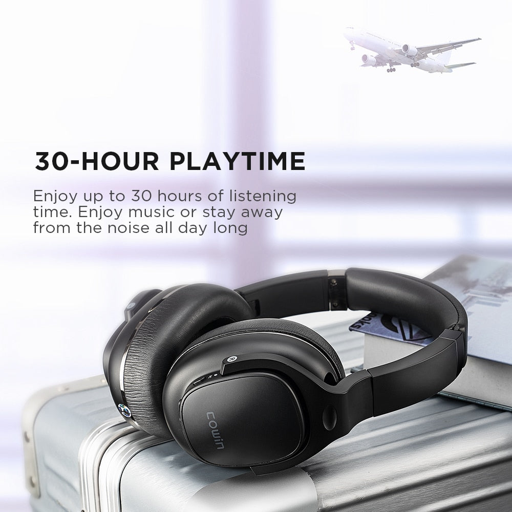 COWIN E9 Hybrid Active Noise Wireless Bluetooth Headphones Over Ear with 5 Mic Aptx HD Headset