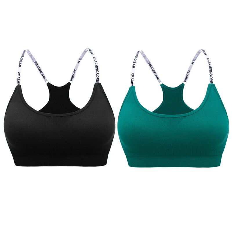 MAIJION Women Absorb Sweat Breathable Sports Bra Shockproof Padded Athletic