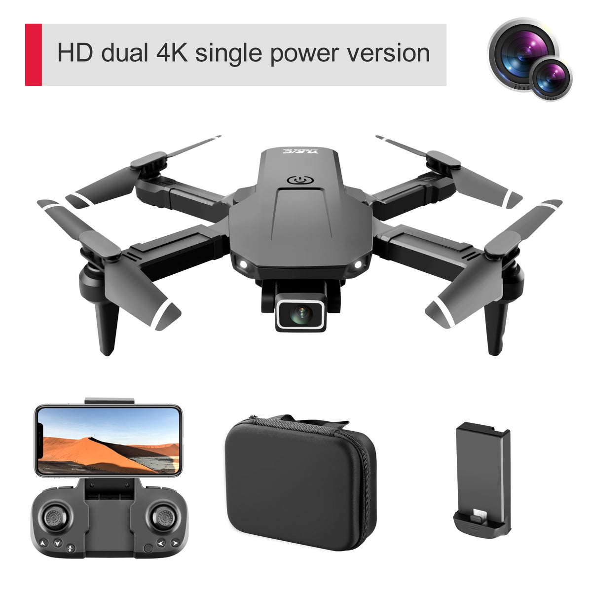 New S68 Pro Mini Drone 4K HD Dual Camera Wide Angle WiFi FPV Drones Quadcopter