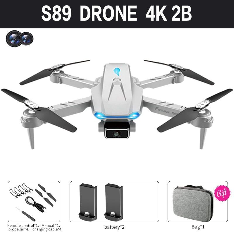 2022 New Mini Drone S89 pro 4k Profesional HD Dual Camera WiFi  Fpv Drones