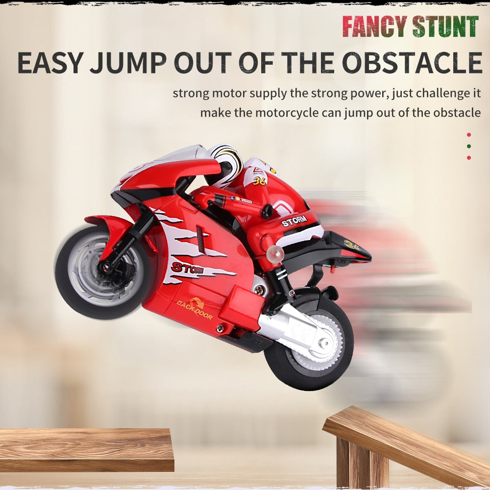 Cool Mini Kids Motorcycle Electric Remote Control RC Recharge 2.4Ghz Racing Motorbike Toys