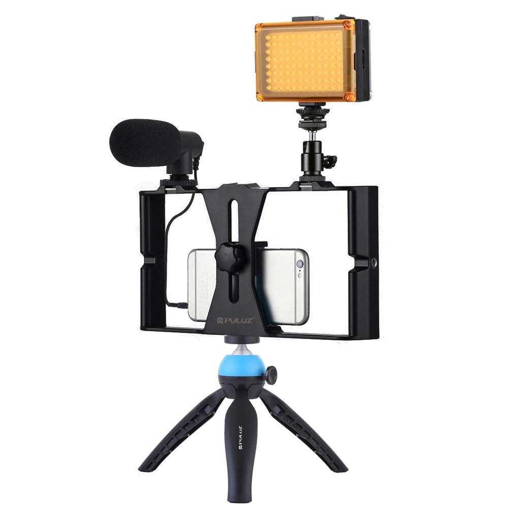 PULUZ Smartphone Video Rig Filmmaking Recording Handle Stabilizer Bracket for iPhone