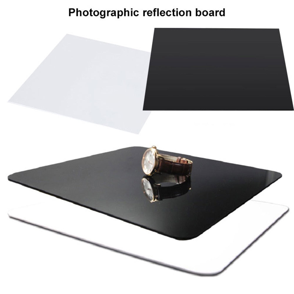 20/30/40CM Photographic Reflection Board Plastic Board Acrylic White Black Background Studio