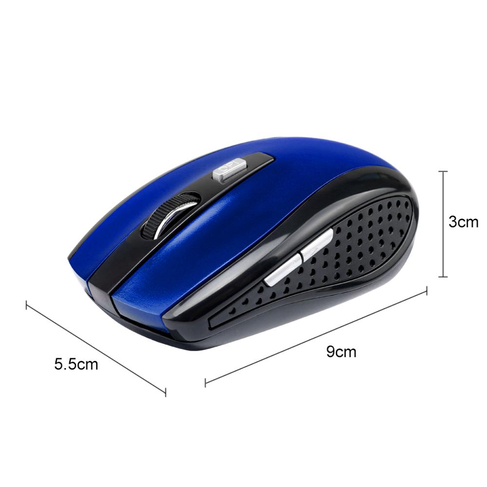 2.4GHz Wireless Mouse Adjustable DPI Mouse 6 Buttons Optical Gaming Mouse Mice with USB Receiver