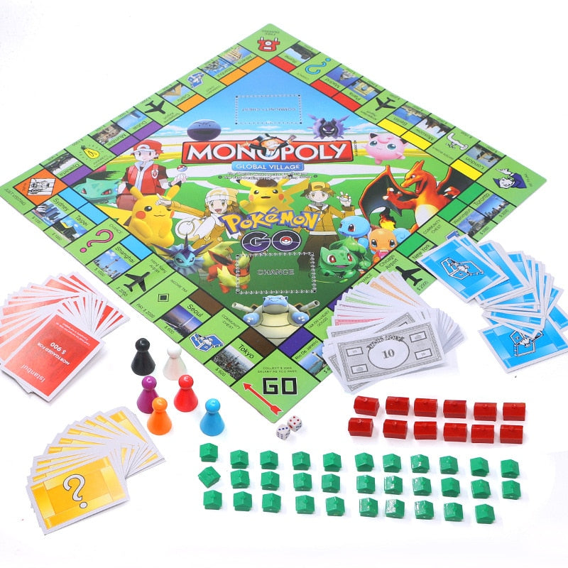 New Pokemon English Board Game Family gathering Pokémon Pikachu Table Game