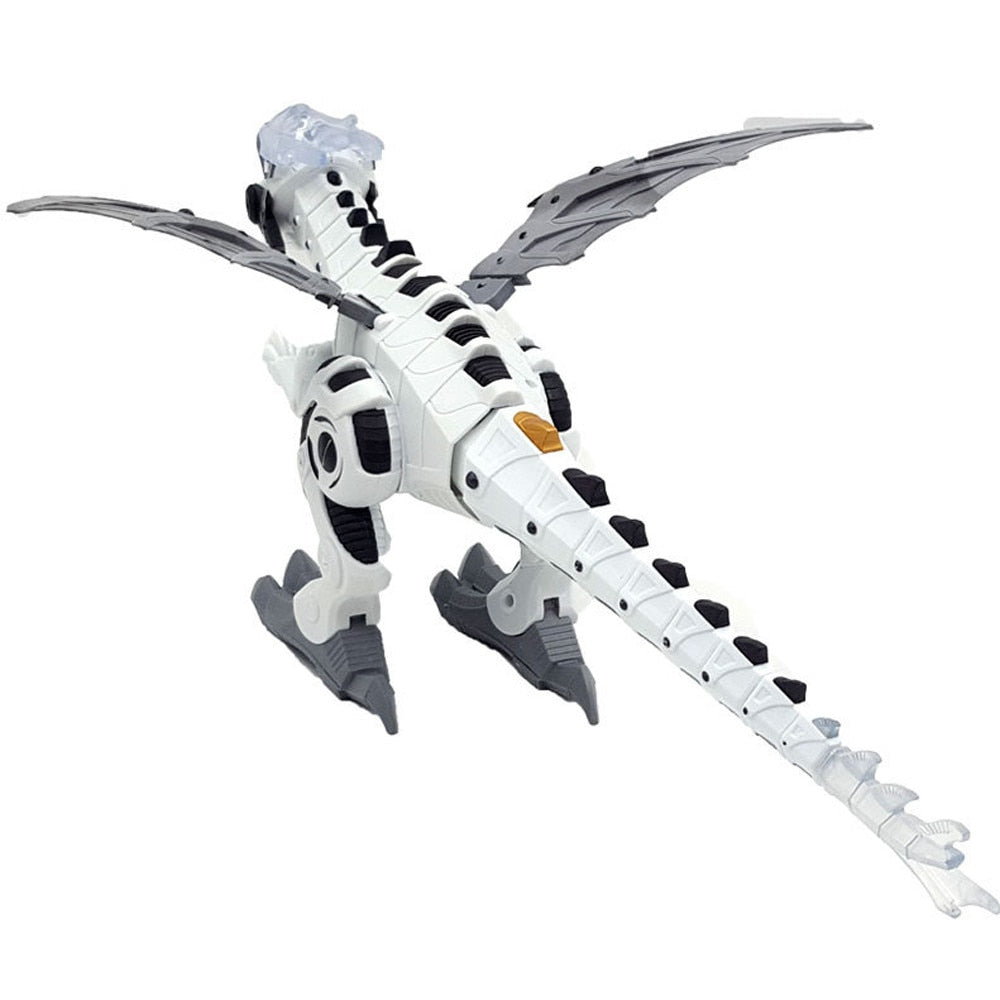 Large Spray Mechanical Dinosaurs With Wing Cartoon Electronic Walking Animal Model