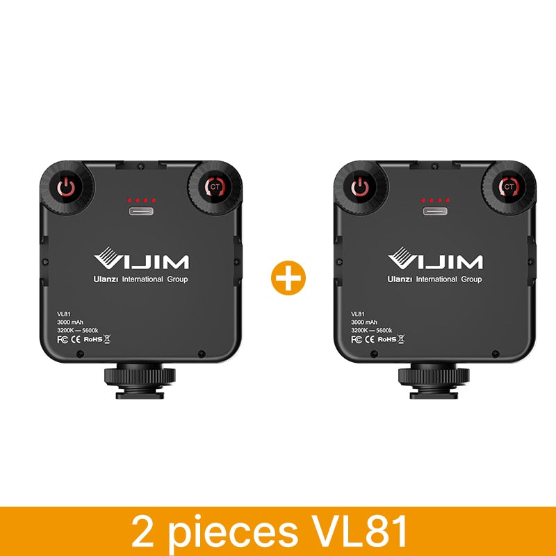 VIJIM VL81 LED Video Light Camera Light 3200-5600K 850LM 6.5W With Cold Shoe Mini