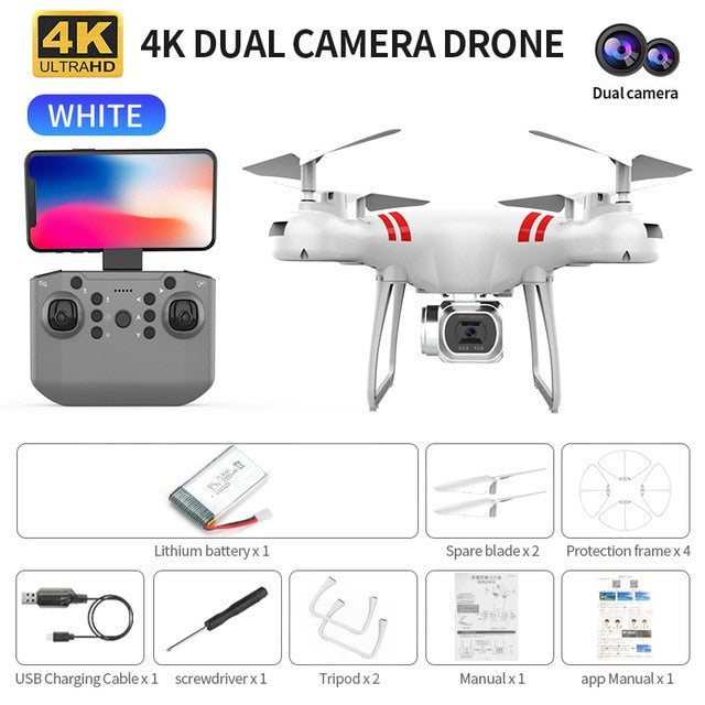 Best KY101 MAX 2.4Ghz RC Drone Double 4K Wifi FPV HD Camera Altitude Hold Gesture Mode Long