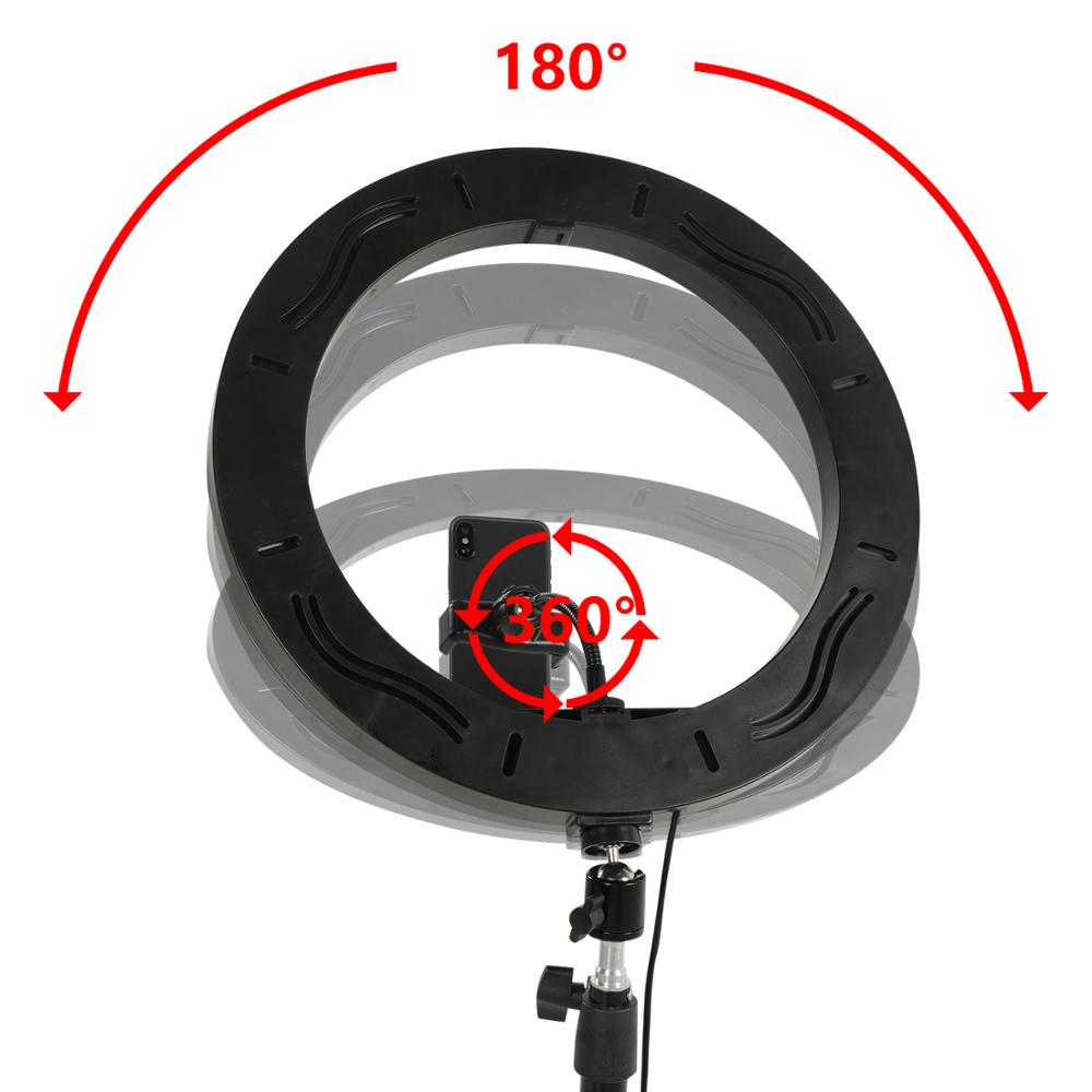 10 Inch LED Selfie Ring Light profissional USB Ring Lamp Photography Photo with Phone Holder