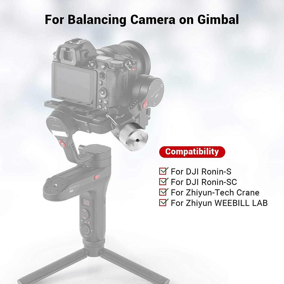 SmallRig DSLR Camera Removable Counterweight (200g) DJI RS 2/ RSC 2 / RS 3/ RS 3 Pro