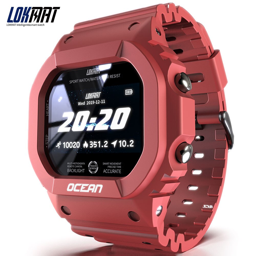 LOKMAT OCEAN Remote Camera Sports Smart Watch Swimming  Pedometer Heart Rate