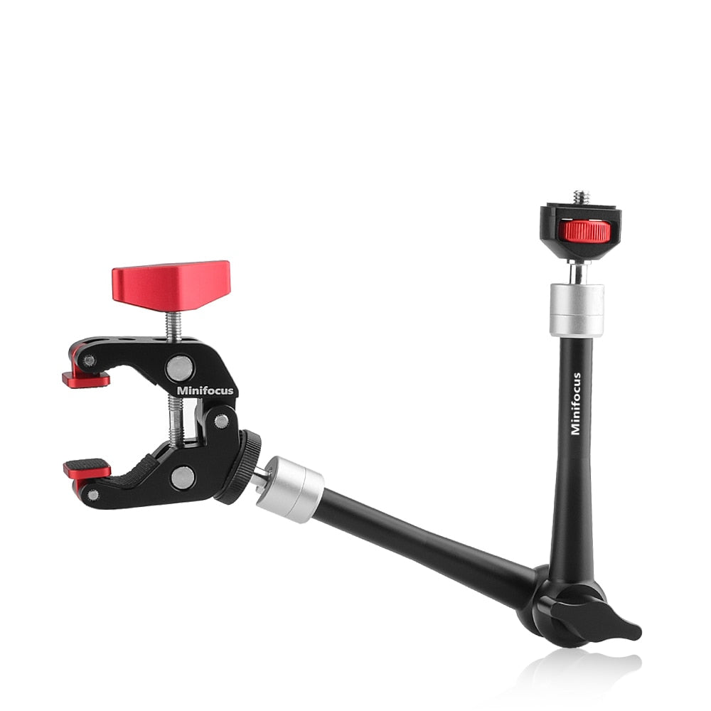 11inch Adjustable Articulating Super Clamp for Camera Cage Rig LED Video Light Monitor Tripod Gimbal