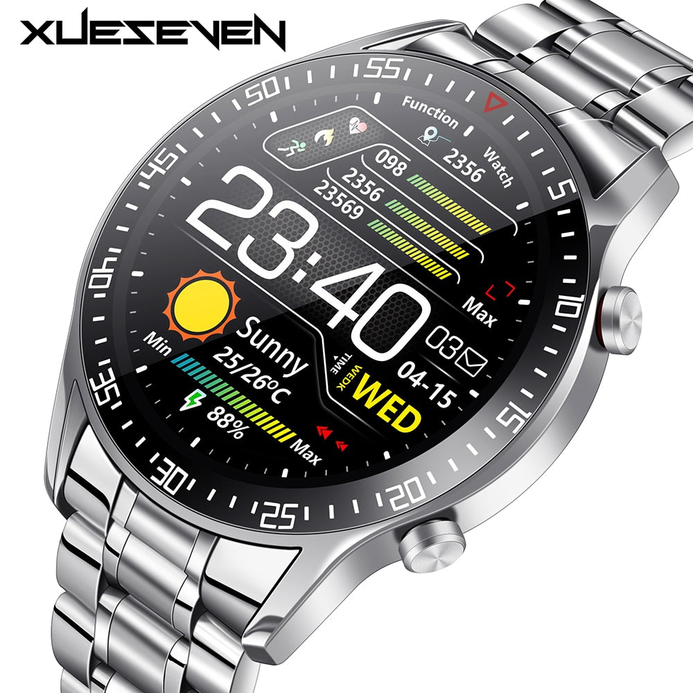 Full circle touch screen Mens Smart Watches IP68 Waterproof Sports Fitness Watch