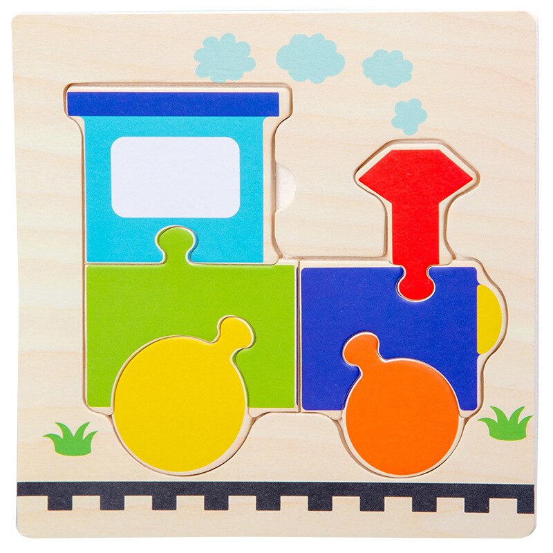 Wooden Toys 3D Puzzle Jigsaw Board Montessori Toys for Children Kids Baby Early Educational