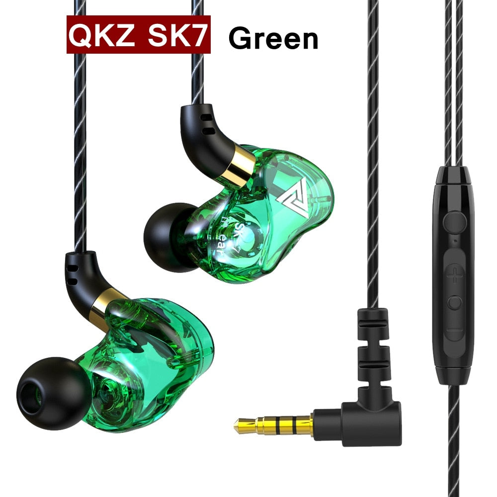 Original QKZ AK6 Copper Driver HiFi Wired Earphone Sport Running  Headphones Bass