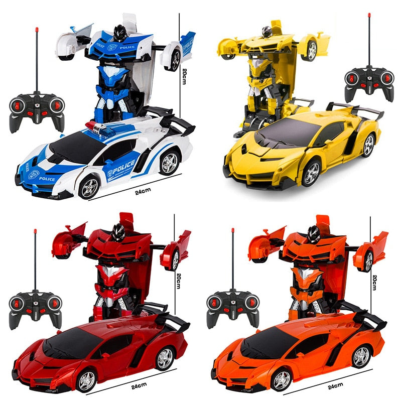 2 in 1 Electric RC Car Transformation Robots Children Boys Toys Outdoor Remote Control