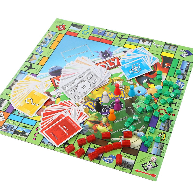 New Pokemon English Board Game Family gathering Pokémon Pikachu Table Game