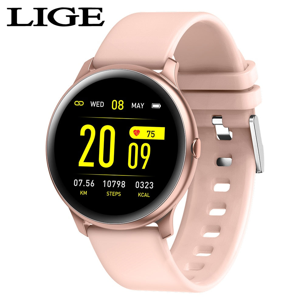 LIGE Fashion Sports Smart Watch Men Women Fitness tracker man Heart rate monitor