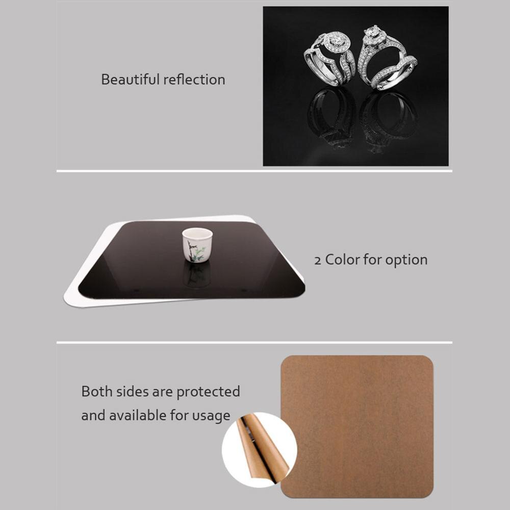 20/30/40CM Photographic Reflection Board Plastic Board Acrylic White Black Background Studio