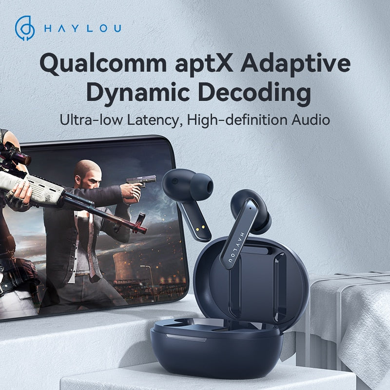 HAYLOU W1 QCC 3040 Bluetooth 5.2 Earphones,Apt-X/AAC Moving iron + Moving