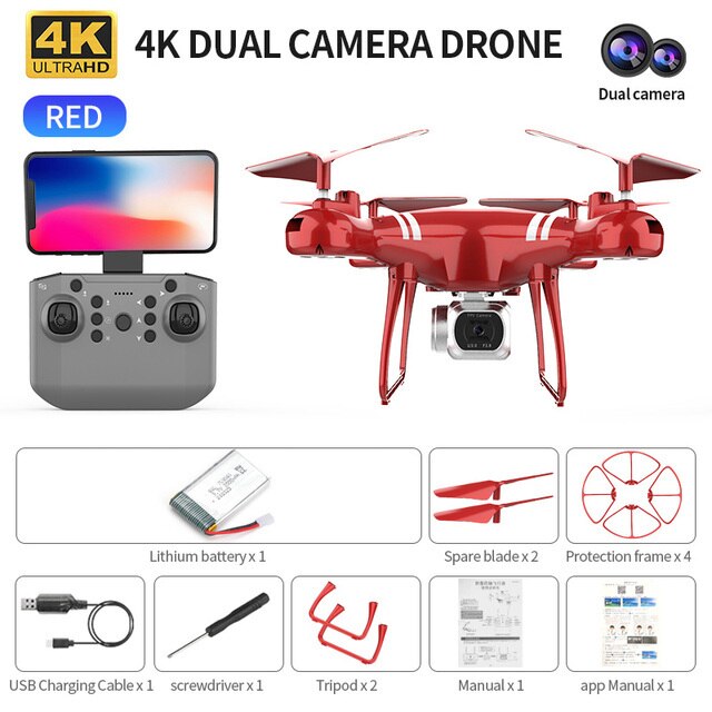 Best KY101 MAX 2.4Ghz RC Drone Double 4K Wifi FPV HD Camera Altitude Hold Gesture Mode Long