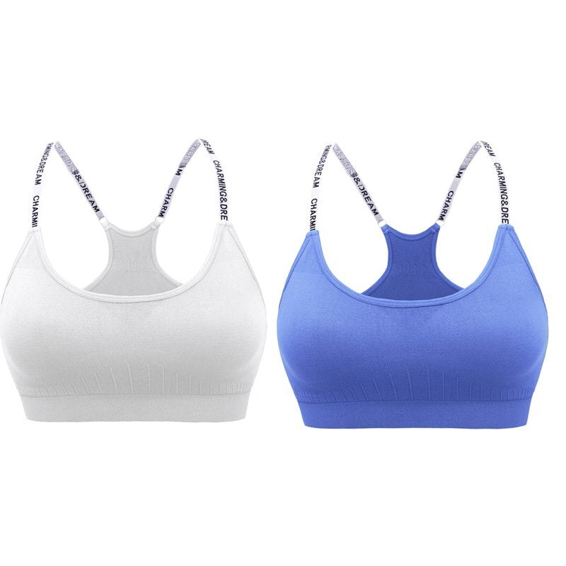 MAIJION Women Absorb Sweat Breathable Sports Bra Shockproof Padded Athletic