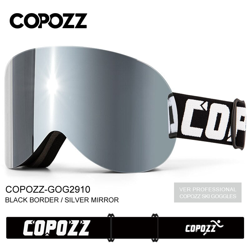 COPOZZ Ski Googles Snowboard Ski Glasses Men Women Anti-fog Cylindrical Snow Ski Goggles UV