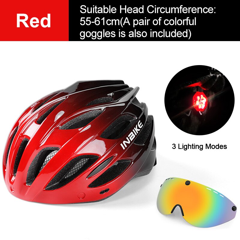 Light Bicycle Helmet Safe Hat For Men Women Ultralight MTB Bike Helmet with Taillight