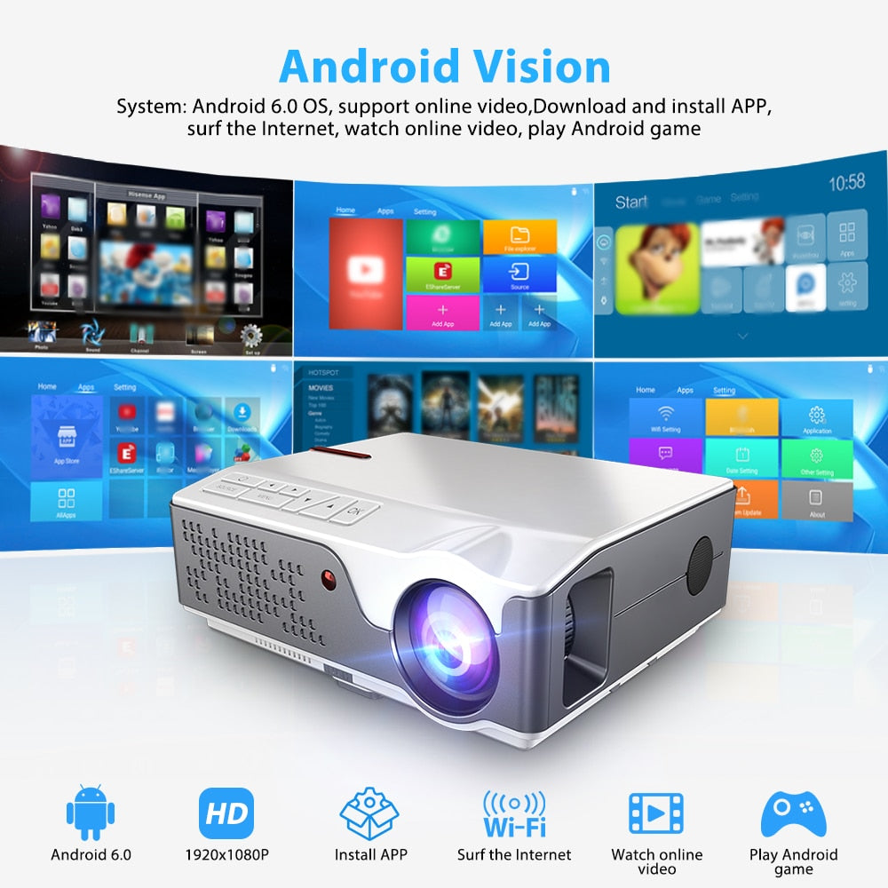 ThundeaL Full HD Projector Native 1920 x 1080P WiFi Android Projector