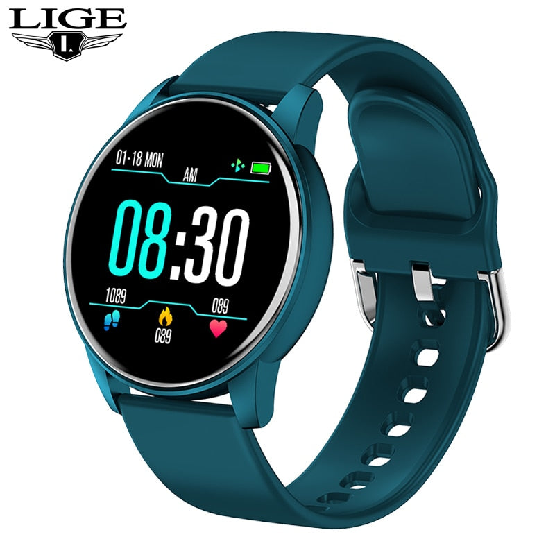 LIGE 2022 Fashion Smart Watch Men Fitness Bracelet Heart Rate Blood Pressure