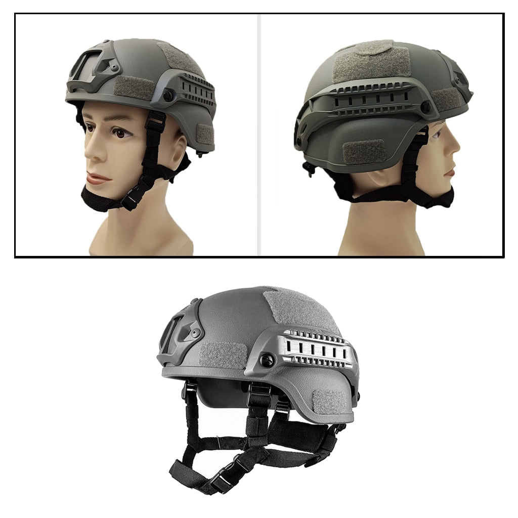 Tactical Adjustable ABS Helmet with Adjustable Strap and Soft Sponge One Size for Military