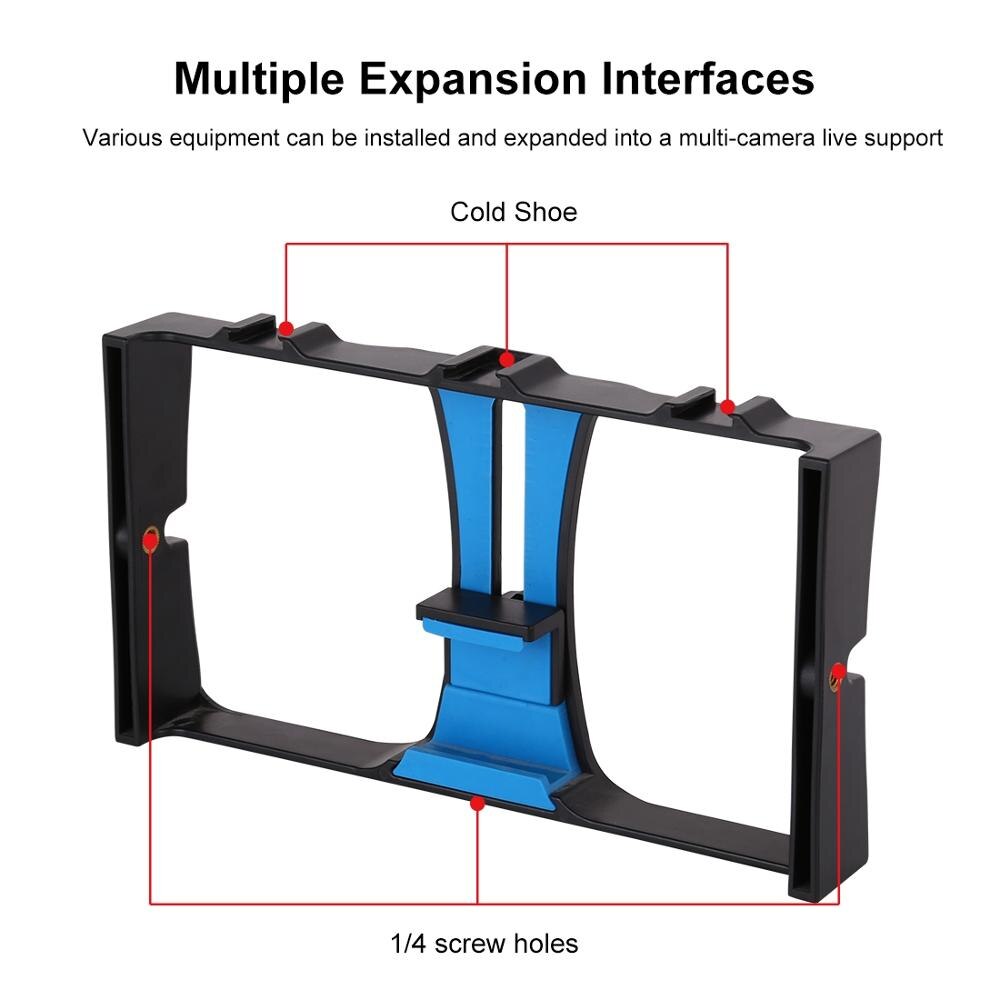 PULUZ Smartphone Video Rig Filmmaking Recording Handle Stabilizer Bracket for iPhone