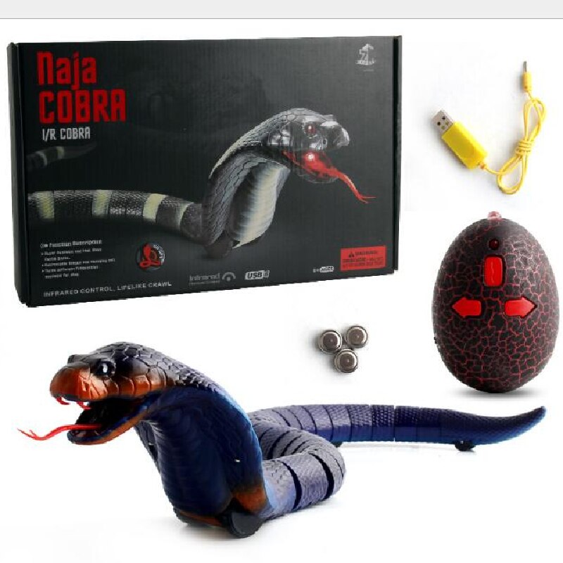 Infrared Remote Control Snake RC Snake Cat Toy And Egg Rattlesnake Animal Trick