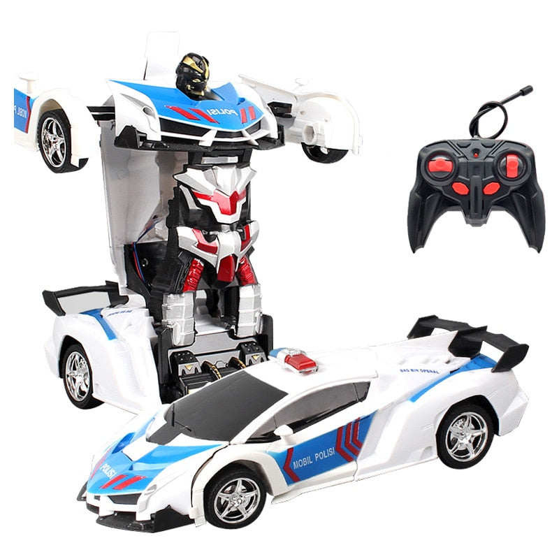 RC Car Transformation Robots Sports Vehicle Model Robots Toys Remote Cool