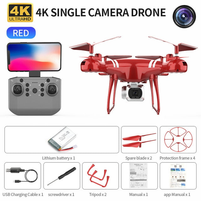 Best KY101 MAX 2.4Ghz RC Drone Double 4K Wifi FPV HD Camera Altitude Hold Gesture Mode Long